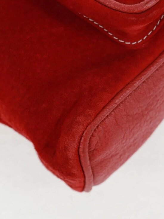 GUCCI Bamboo Backpack Suede Red Gold 003 1998 0030 Auth gh1510 main image 6